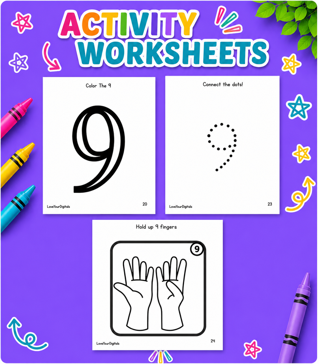 I Can Count To 10 Workbook| Numbers 1-10 | Counting skills