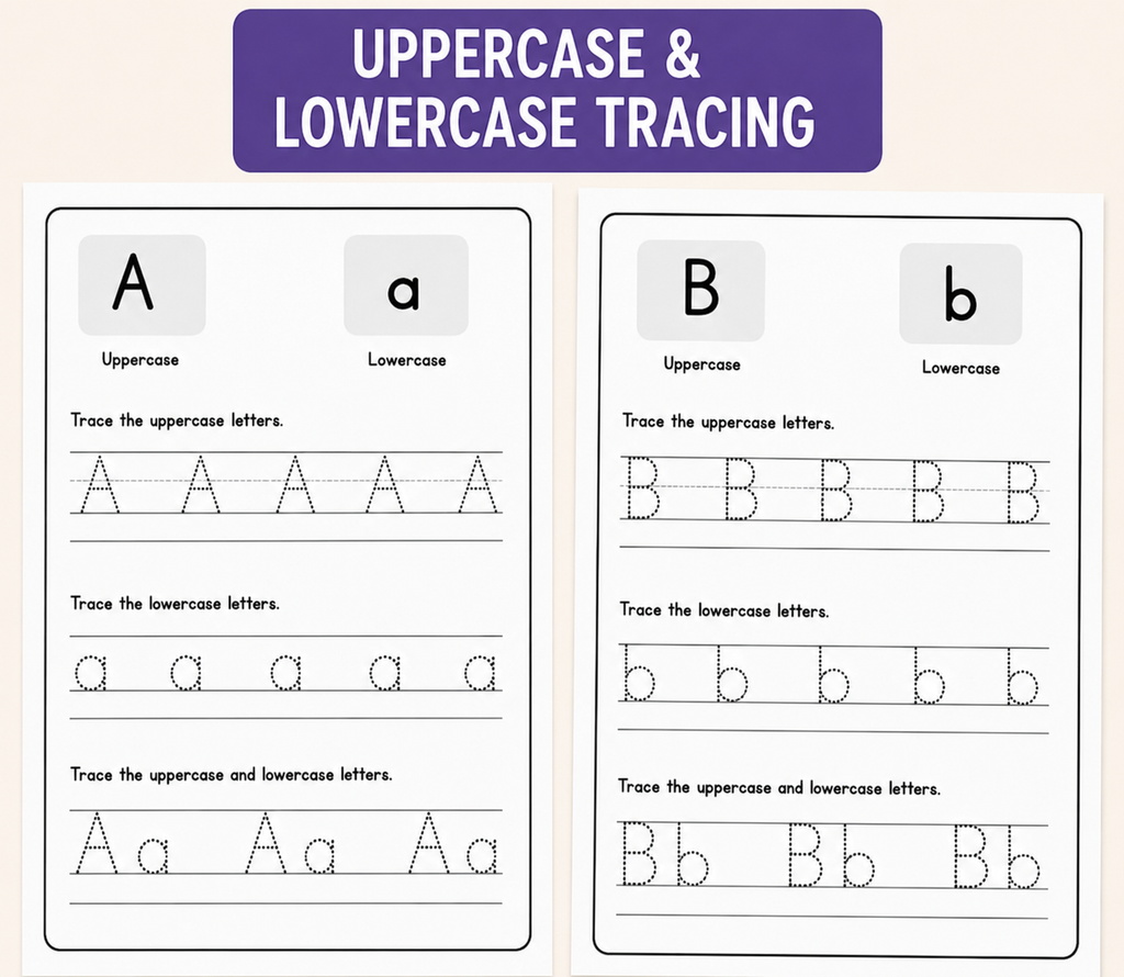Alphabet Tracing Workbook | Printable PDF for Pre-K, Preschool & Kindergarten