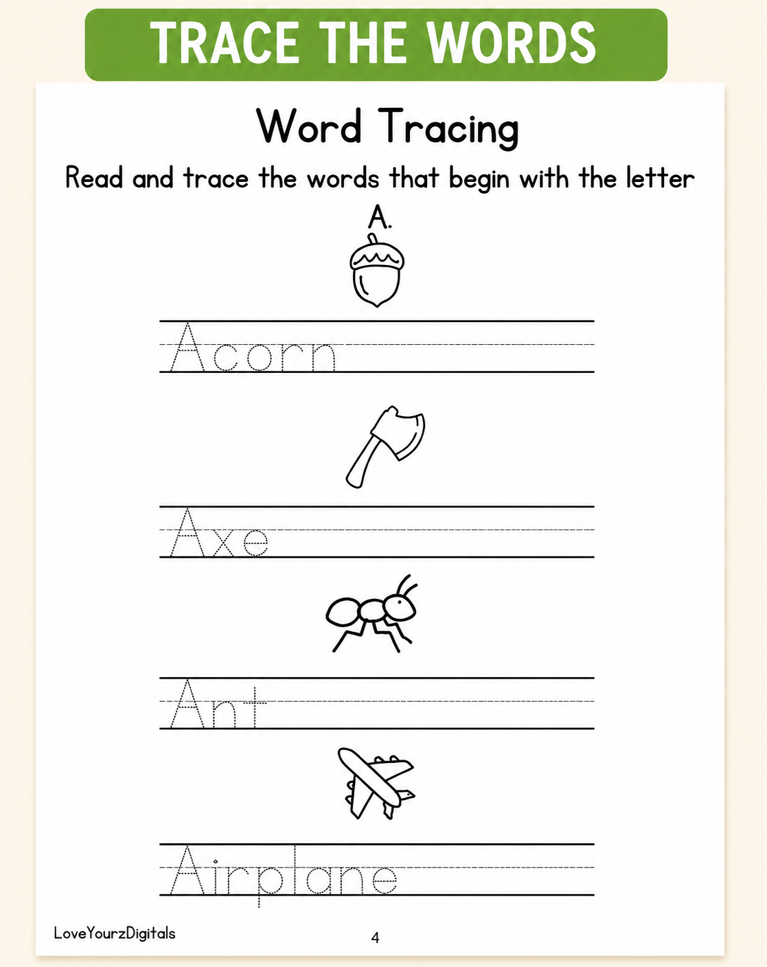 Alphabet Tracing Workbook | Printable PDF for Pre-K, Preschool & Kindergarten