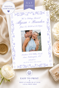 Light Blue Wedding Invitation Template