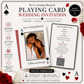 Playing Card Wedding Invitation |Ace of Spades| Digital Download | Editable in Canva