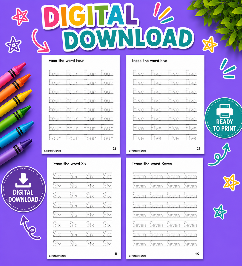 I Can Count To 10 Workbook| Numbers 1-10 | Counting skills